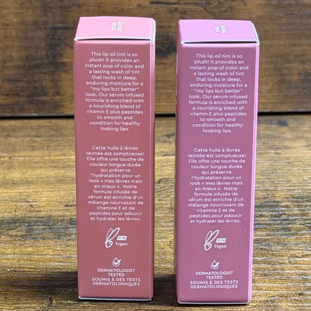 Florence by Mills Stay Plush Lip Oil Duo Coconut Colada + Bahama Mama NEW